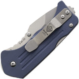 Main Street Knives Lombard Lockback Denim G10 Folding S45VN Tanto Pocket Knife S016