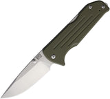 Main Street Knives Bourbon Lockback OD Green G10 Folding S45VN Drop Pt Pocket Knife S021