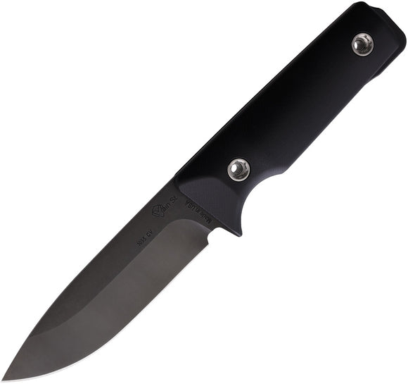 1881 Knifeworks By Medford The San Black G10 1095CV Fixed Blade Knife S026