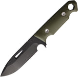 1881 Knifeworks STA Sniper OD Green G10 1095 Fixed Blade Knife w/ Sheath S041