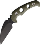 1881 Knifeworks Fighting Utility OD Green G10 1095 Fixed Blade Knife S043
