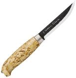Marttiini Lynx Forged Curly Birch Wood 80CrV2 Fixed Blade Knife w/ Sheath 131012