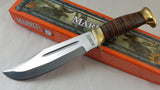 Marbles 11.5" Stacked Leather Hunter Fixed Blade Knife + Sheath 556