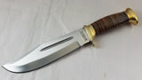 Marbles 11.5" Stacked Leather Hunter Fixed Blade Knife + Sheath 556