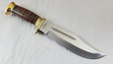 Marbles 11.5" Stacked Leather Hunter Fixed Blade Knife + Sheath 556
