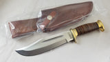 Marbles 11.5" Stacked Leather Hunter Fixed Blade Knife + Sheath 556