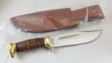 Marbles 11.5" Stacked Leather Hunter Fixed Blade Knife + Sheath 556