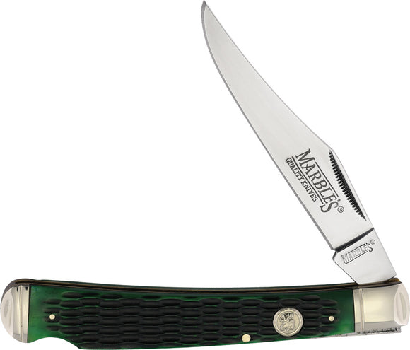 Marbles One Blade Hunter Green Folding Stainless Steel Pocket Knife 632