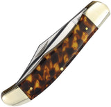 Marbles Hunter Faux Tortoise Shell Folding Stainless Pocket Knife 720