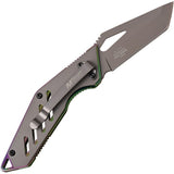 MTech Linerlock Green & Gray Stainless Folding 3Cr13 Pocket Knife 1065RB