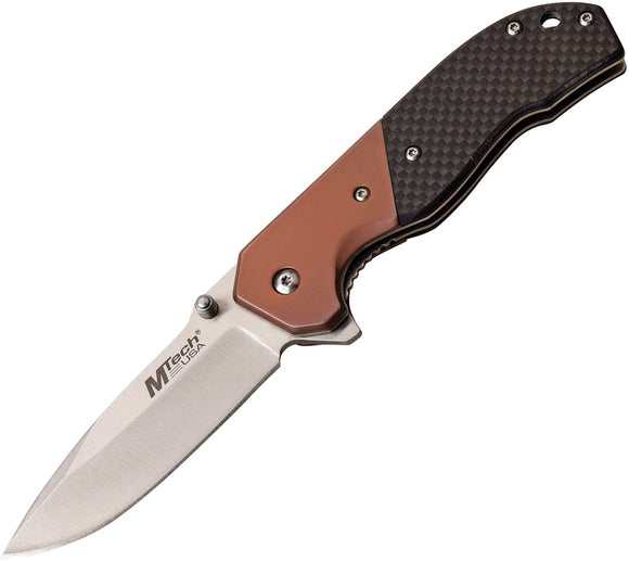 MTech Linerlock Bronze Aluminum Folding 3Cr13 Steel Pocket Knife 1066BZ