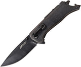 MTech Linerlock Black Pakkawood Folding 3Cr13 Steel Pocket Knife 1082BK