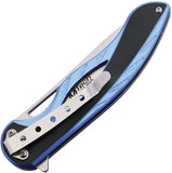 Mtech Linerlock Blue Aluminum Folding Stainless Steel Pocket Knife 2013BL