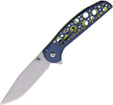 Mtech Linerlock Blue Aluminum Folding Stainless Steel Pocket Knife 2015BL