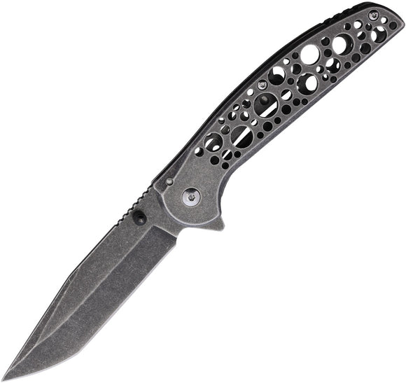 Mtech Linerlock Black Stainless Steel Folding Tanto Pocket Knife 2015SE