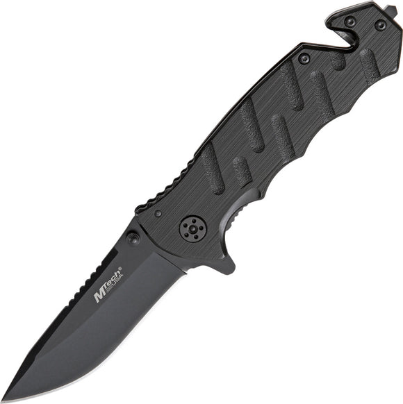 MTech Skeleton Linerlock Black Aluminum Folding Stainless Pocket Knife 424BK