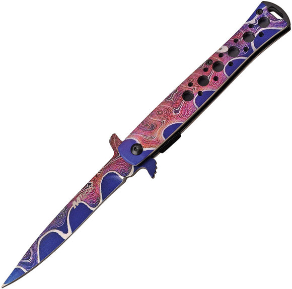 MTech Linerlock A/O Swirl Aluminum Folding 3Cr13 Pocket Knife A1088TM1