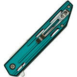 Mtech Linerlock A/O Teal Aluminum Folding 3Cr13 Steel Pocket Knife A1200TL