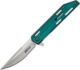 Mtech Linerlock A/O Teal Aluminum Folding 3Cr13 Steel Pocket Knife A1200TL