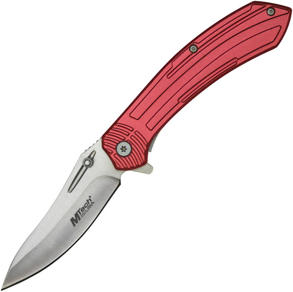 Mtech Linerlock A/O Red Aluminum Folding 3Cr13 Steel Pocket Knife A1201RD