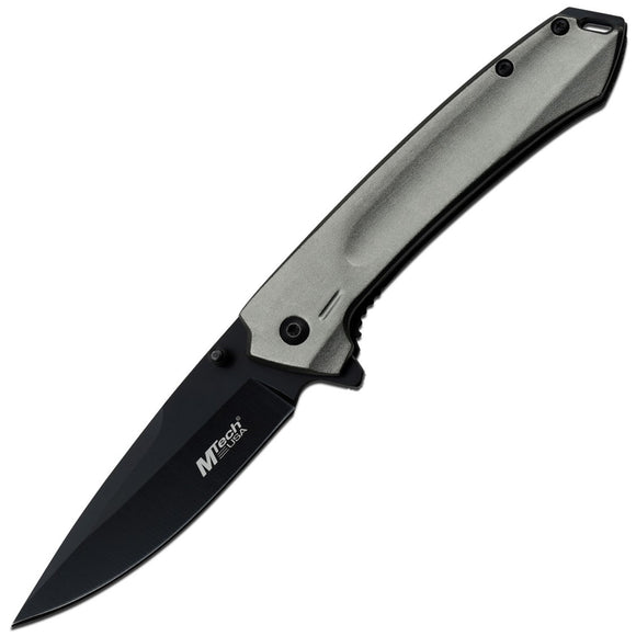 Mtech Linerlock A/O Gray Aluminum Folding 3Cr13 Stainless Pocket Knife A1202GY