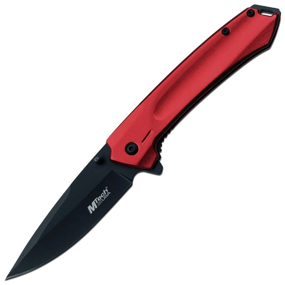 Mtech Linerlock A/O Red Aluminum Folding 3Cr13 Stainless Pocket Knife A1202RD