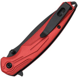 Mtech Linerlock A/O Red Aluminum Folding 3Cr13 Stainless Drop Pt Knife A1203RD