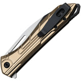 Mtech Linerlock A/O Tan Aluminum Folding Stainless Pocket Knife A1204TN