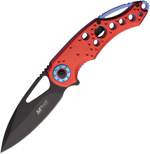 Mtech Linerlock A/O Red Aluminum Folding 3Cr13 Steel Pocket Knife A2003R