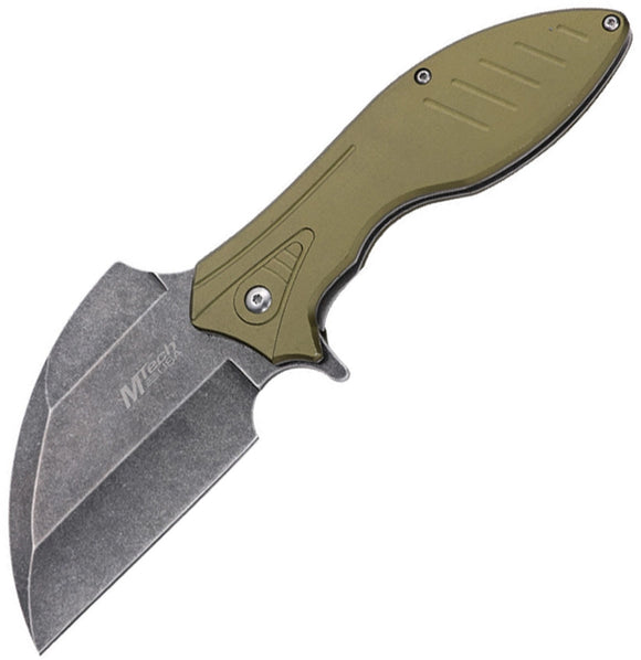 Mtech Linerlock A/O Green Aluminum Folding 3Cr13MoV Steel Pocket Knife A2007GN