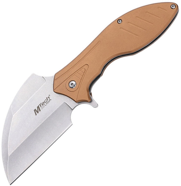 Mtech Linerlock A/O Tan Aluminum Folding 3Cr13MoV Pocket Knife A2007TN