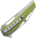 Mtech Linerlock A/O Green GFN Folding 3Cr13 Steel Pocket Knife A2011GN