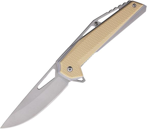 Mtech Linerlock A/O Tan GFN Folding 3Cr13 Stainless Pocket Knife A2011TN
