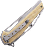 Mtech Linerlock A/O Tan GFN Folding 3Cr13 Stainless Pocket Knife A2011TN