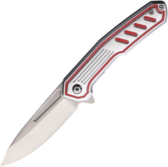 Mtech Linerlock A/O Red & Gray Aluminum Folding 3Cr13 Steel Pocket Knife A2014SR
