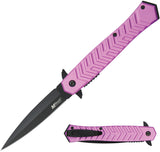 Mtech Linerlock A/O Pink Aluminum Folding 3Cr13MoV Pocket Knife A2025PK