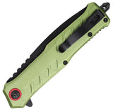 Mtech Linerlock A/O Green Metal Alloy Folding 3Cr13 Steel Pocket Knife A2032GN