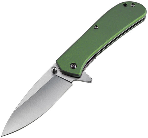 Mtech Linerlock A/O Green Aluminum Folding 3Cr13MoV Steel Pocket Knife A2037GN