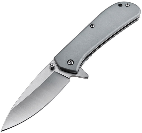 Mtech Linerlock A/O Gray Aluminum Folding 3Cr13MoV Steel Pocket Knife A2037GY