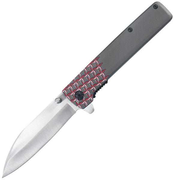 Mtech Linerlock A/O Red & Gray Aluminum Folding Pocket Knife A2037RD