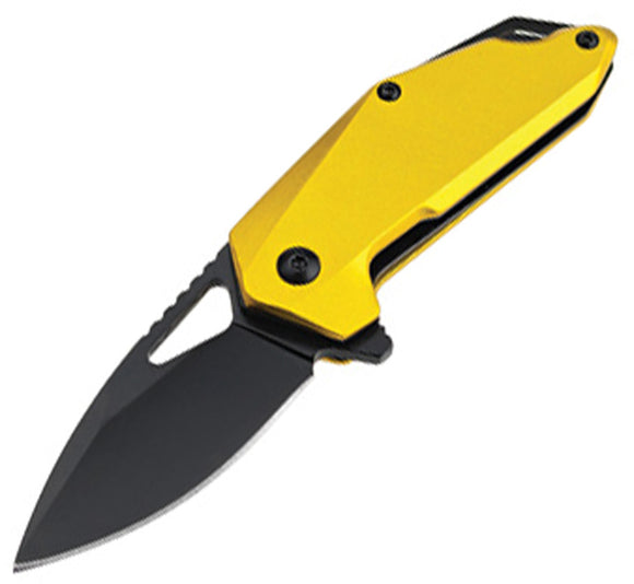 Mtech Linerlock A/O Yellow Aluminum Folding 3Cr13MoV Pocket Knife A2040YL