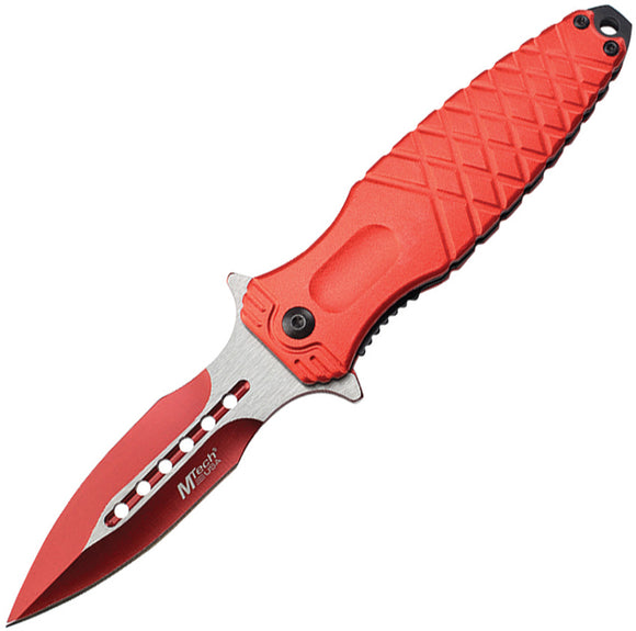 Mtech Linerlock A/O Red Aluminum Folding 3Cr13MoV Pocket Knife A2044RD