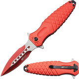 Mtech Linerlock A/O Red Aluminum Folding 3Cr13MoV Pocket Knife A2044RD