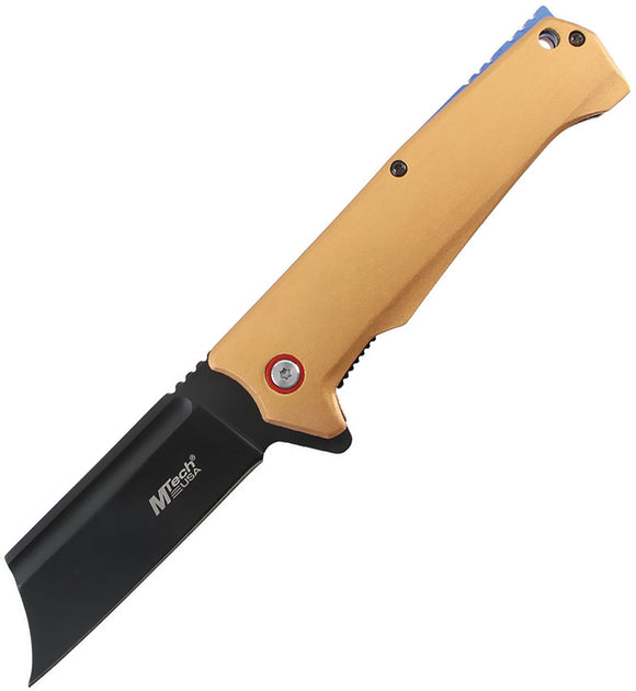 Mtech Linerlock A/O Tan Aluminum Folding 3Cr13MoV Pocket Knife A2047TN