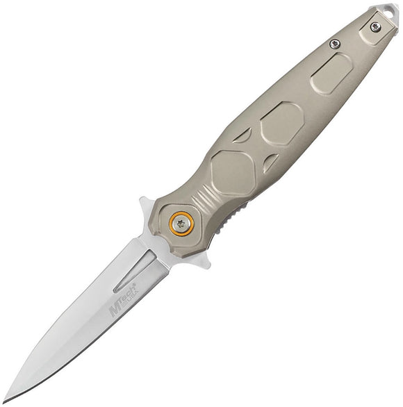 Mtech Linerlock A/O Silver Aluminum Folding 3Cr13MoV Pocket Knife A2049SL