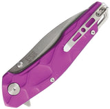 Mtech Linerlock A/O Purple Aluminum Folding 3Cr13MoV Pocket Knife A2050PL