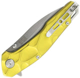 Mtech Linerlock A/O Yellow Aluminum Folding 3Cr13MoV Pocket Knife A2050YL