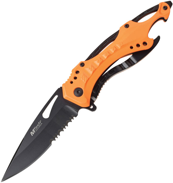 MTech Linerlock A/O Neon Orange Aluminum Folding 3Cr13 Pocket Knife A705NOR