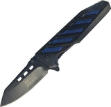 Mtech SPRING ASSISTED FOLDING Black & Blue Tactical Knife - a900bl