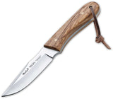 Muela Bison Olive Wood Vanadium Molybdenum Fixed Blade Knife w/ Sheath U008